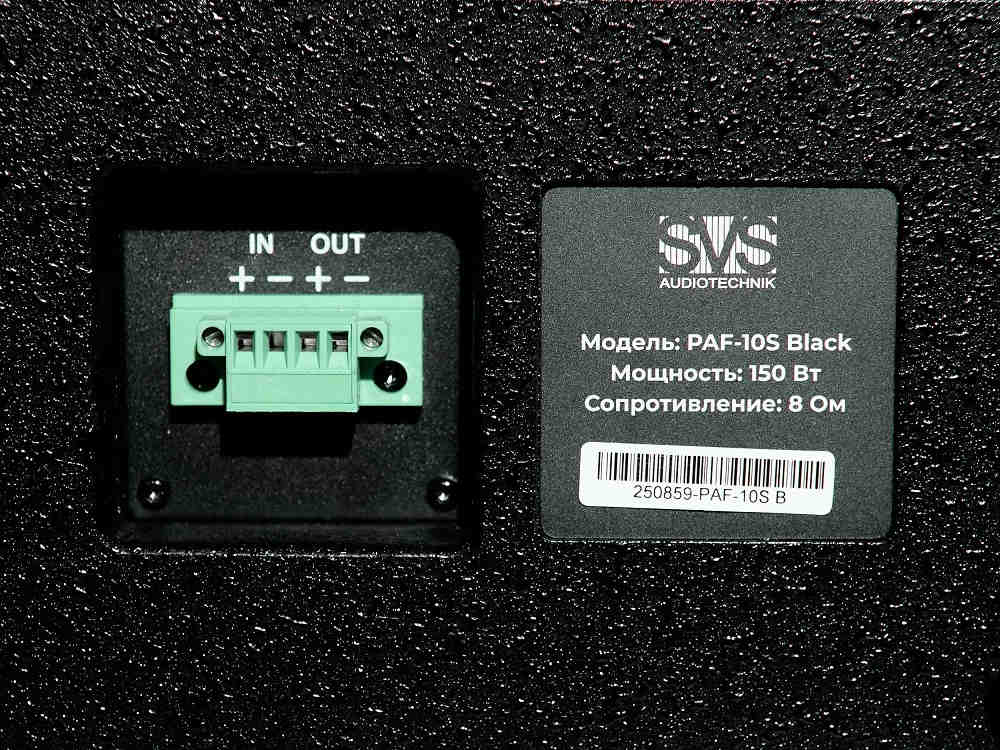 SVS Audiotechnik PAF-10S Black - фото 5