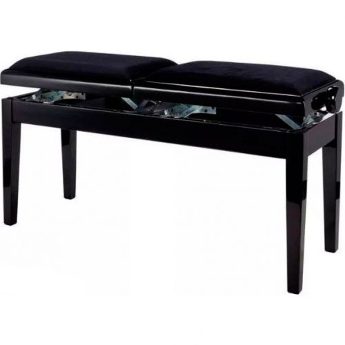 Gewa 130210 Piano bench Deluxe Double Black highgloss
