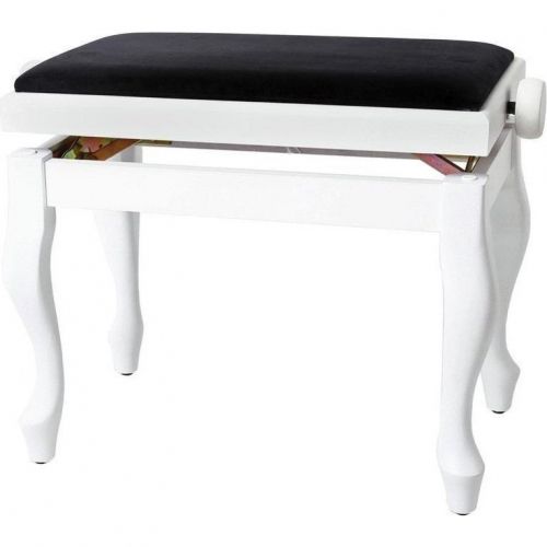 Gewa 130340 Piano Bench Deluxe Classic White Matt