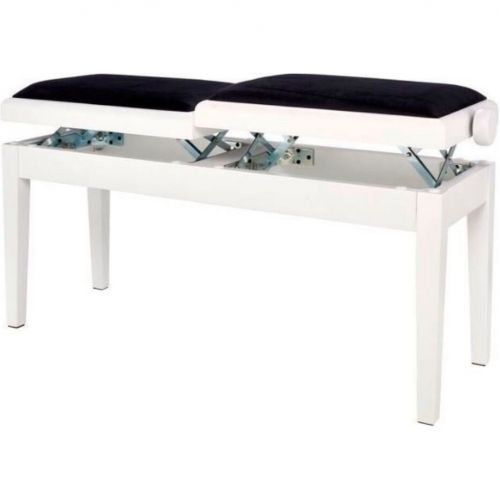 Gewa 130220 Piano bench Deluxe Double White matt