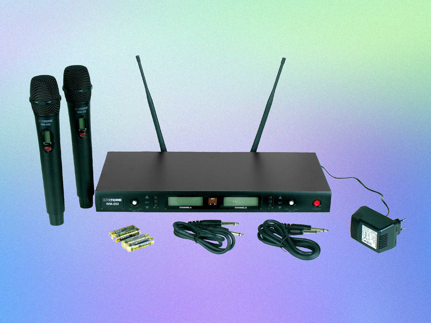 Беспроводная радиосистема с двумя микрофонами от INVOTONE новая модель WM-252